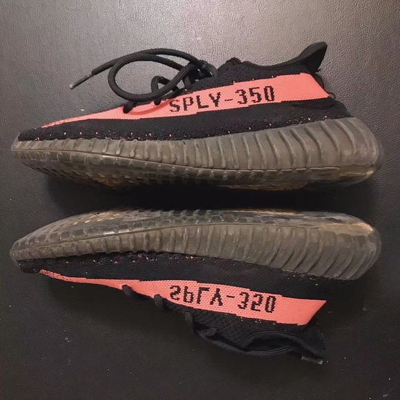 Adidas Yeezy Boost 350 V2 Black/Red - Picture 5 of 8